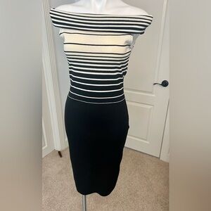 Frederick's of Hollywood Black and White Midi Dress